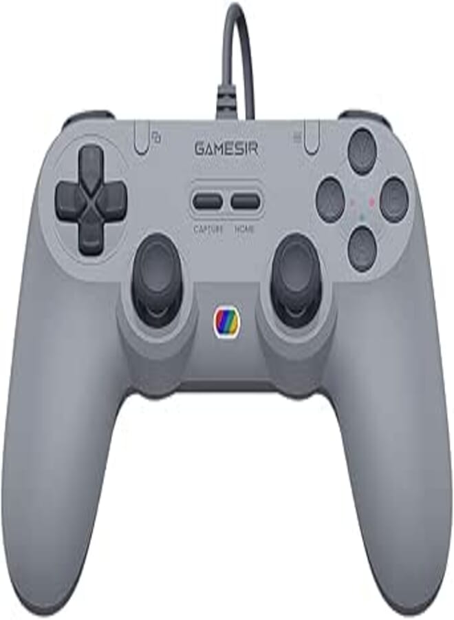 GameSir Tegenaria Lite Wired Controller for PC, Wired 1000Hz Polling Rate, Hall Effect Joysticks and 2 Remappable Buttons, Dual Vibration, Turbo, PC Controller for Steam/Android/iOS/Switch (Grey)